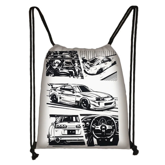 Supra 2JZ Japan JDM Racing Drawstring Bag