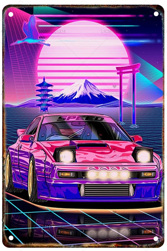 JDM Metal Car Poster – Select from Multiple Variations