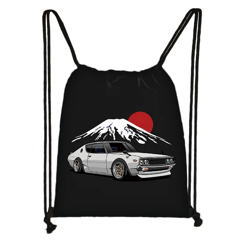 1970 Nissan Skyline 2000GT-R Japan JDM Racing Drawstring Bag