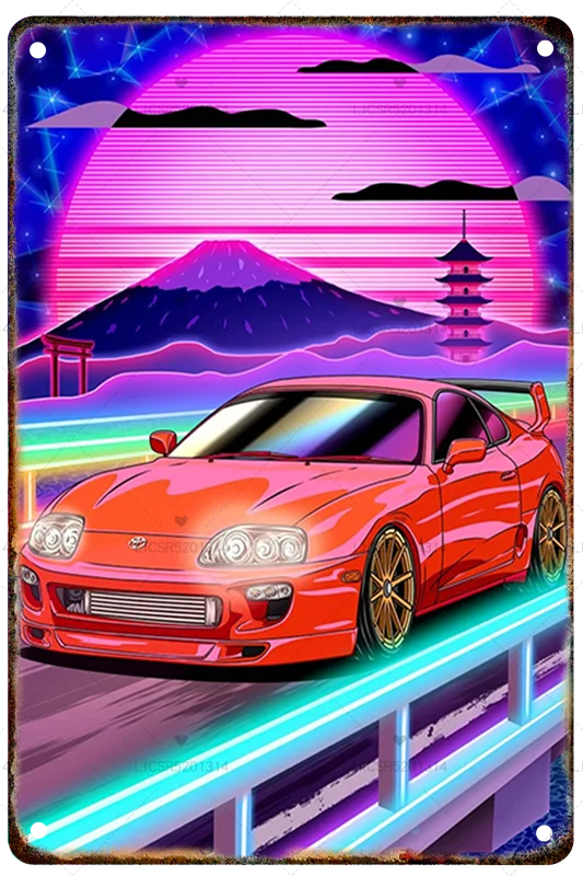 JDM Metal Car Poster – Select from Multiple Variations