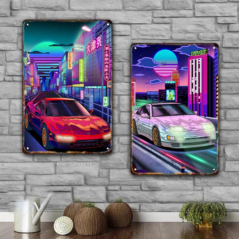 JDM Metal Car Poster – Select from Multiple Variations