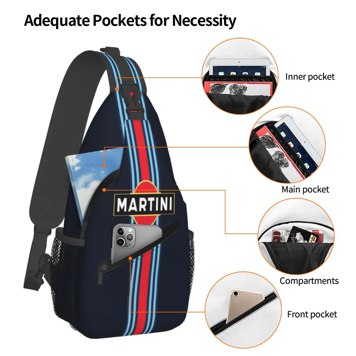 Martini Racing JDM Crossbody Backpack