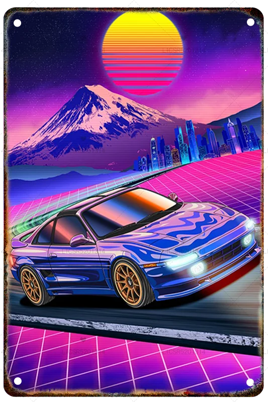 JDM Metal Car Poster – Select from Multiple Variations