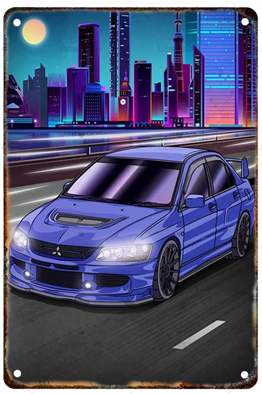 JDM Metal Car Poster – Select from Multiple Variations