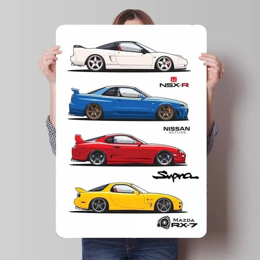 JDM Cars Metal Poster