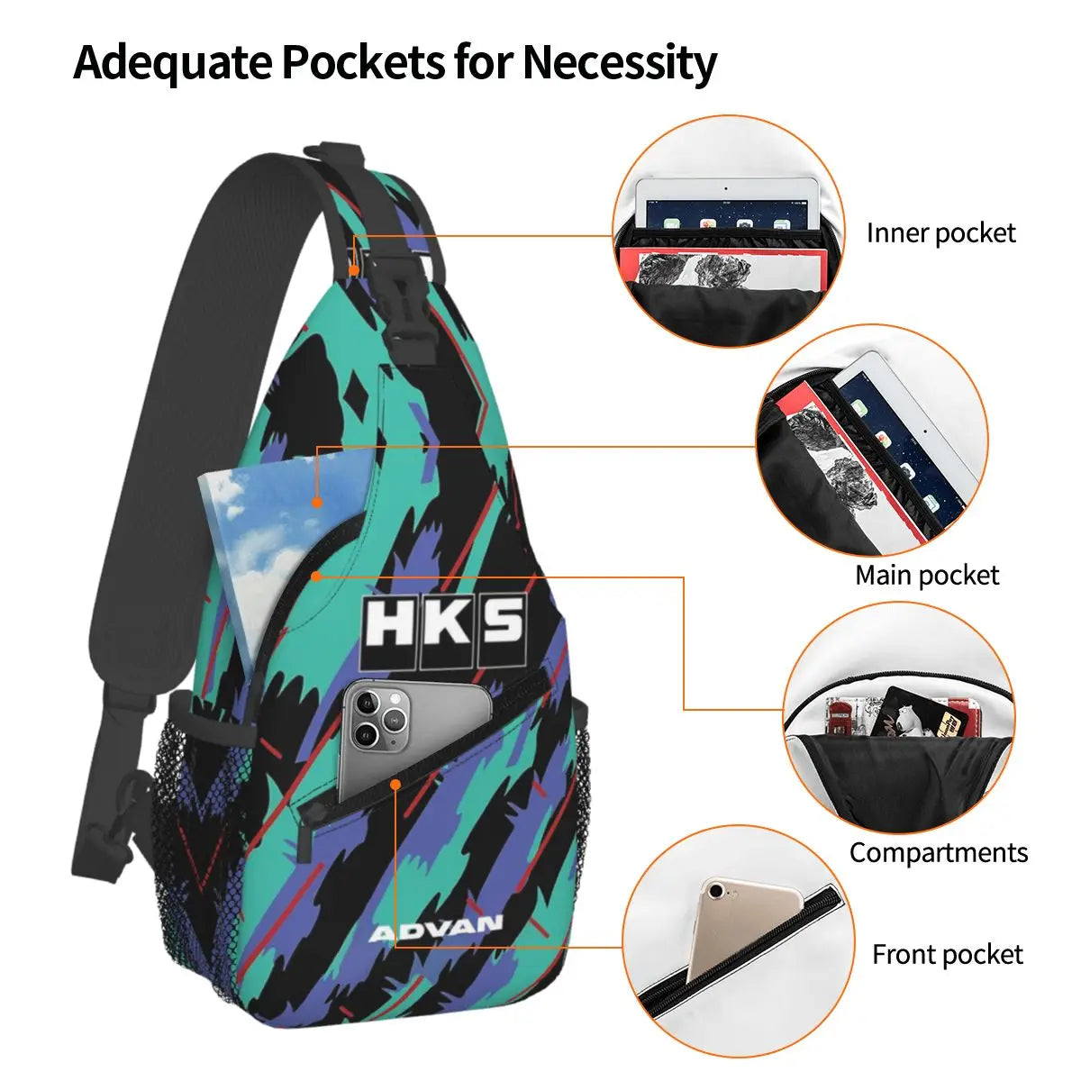 HKS JDM Crossbody Backpack