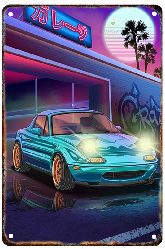 JDM Metal Car Poster – Select from Multiple Variations